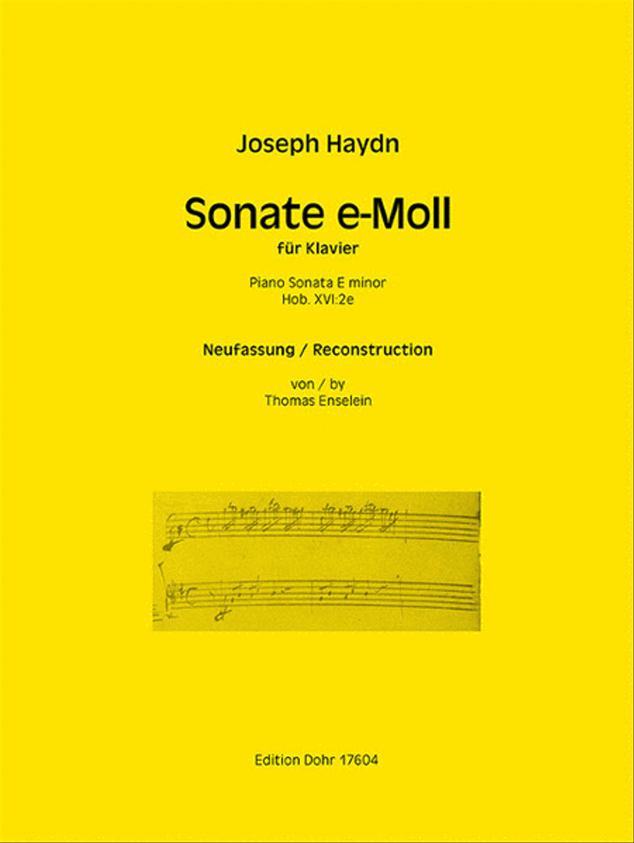 Piano Sonata E minor Hob.XVI:2e Piano Solo scores gallery preview page 1