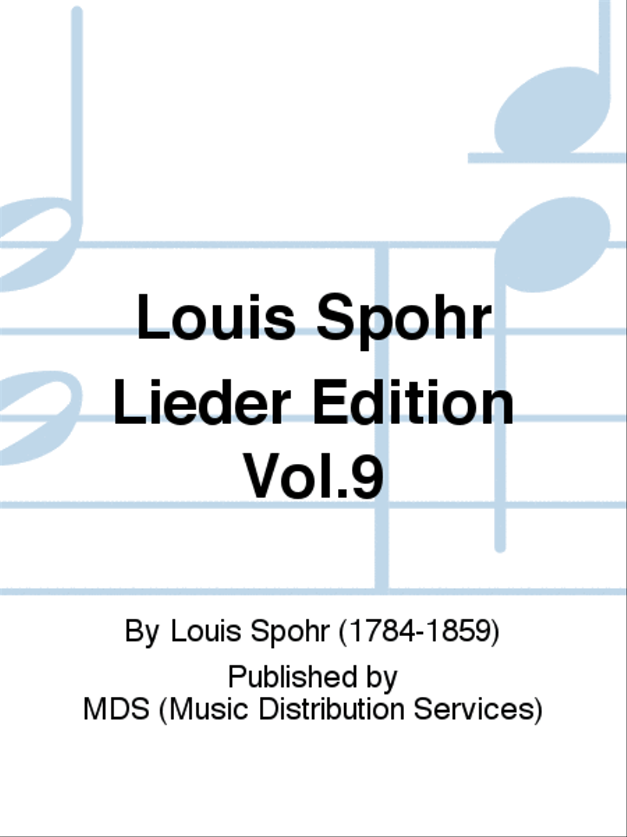 Louis Spohr Lieder Edition Vol.9 Piano Accompaniment scores gallery preview page 1