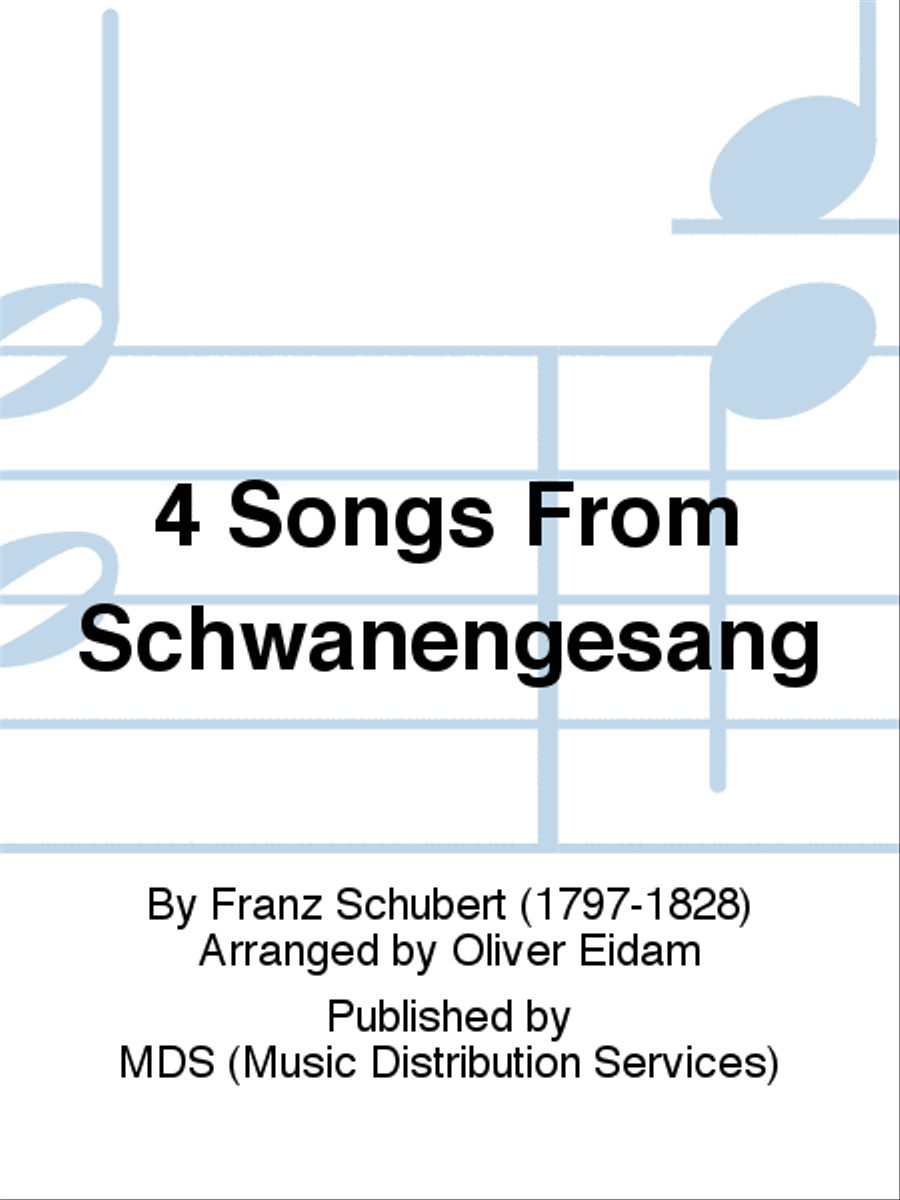 4 Songs from Schwanengesang Guitar Ensemble scores gallery preview page 1