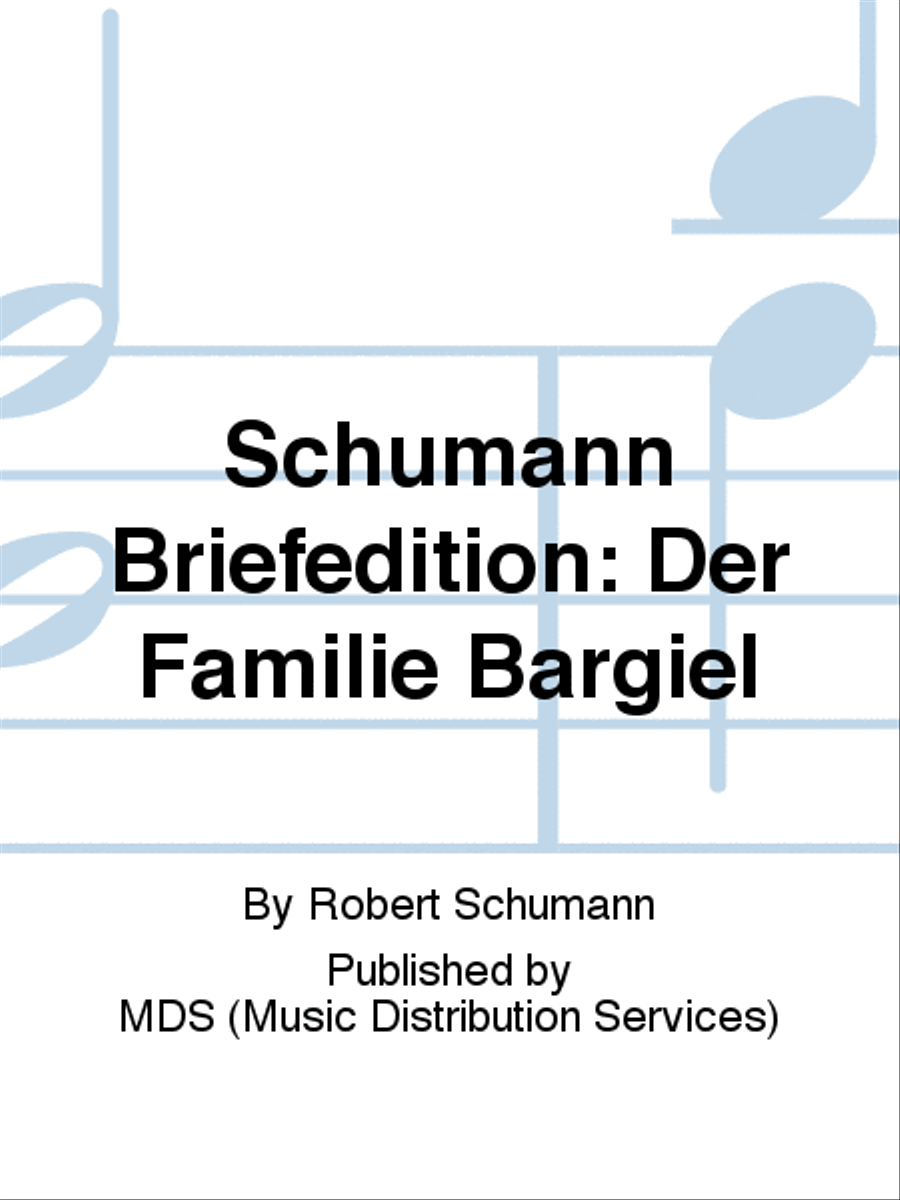 Schumann Briefedition: der Familie Bargiel School and Community scores gallery preview page 1