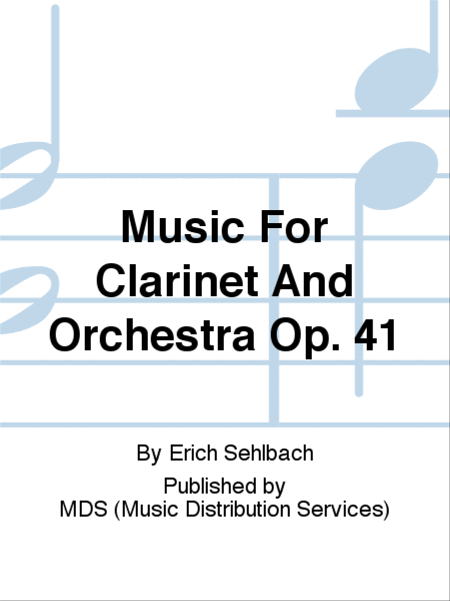 Music for Clarinet and Orchestra op. 41 Clarinet scores gallery preview page 1