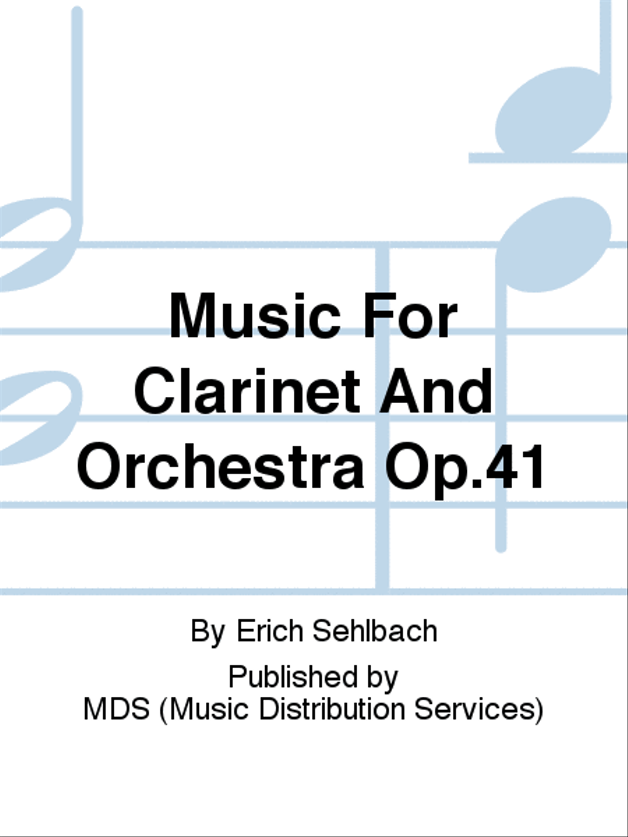 Music for Clarinet and Orchestra op.41 Clarinet scores gallery preview page 1