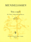 Klaviertrio c-moll MWV Q 33 op. 66 op. 66 MWV Q 33