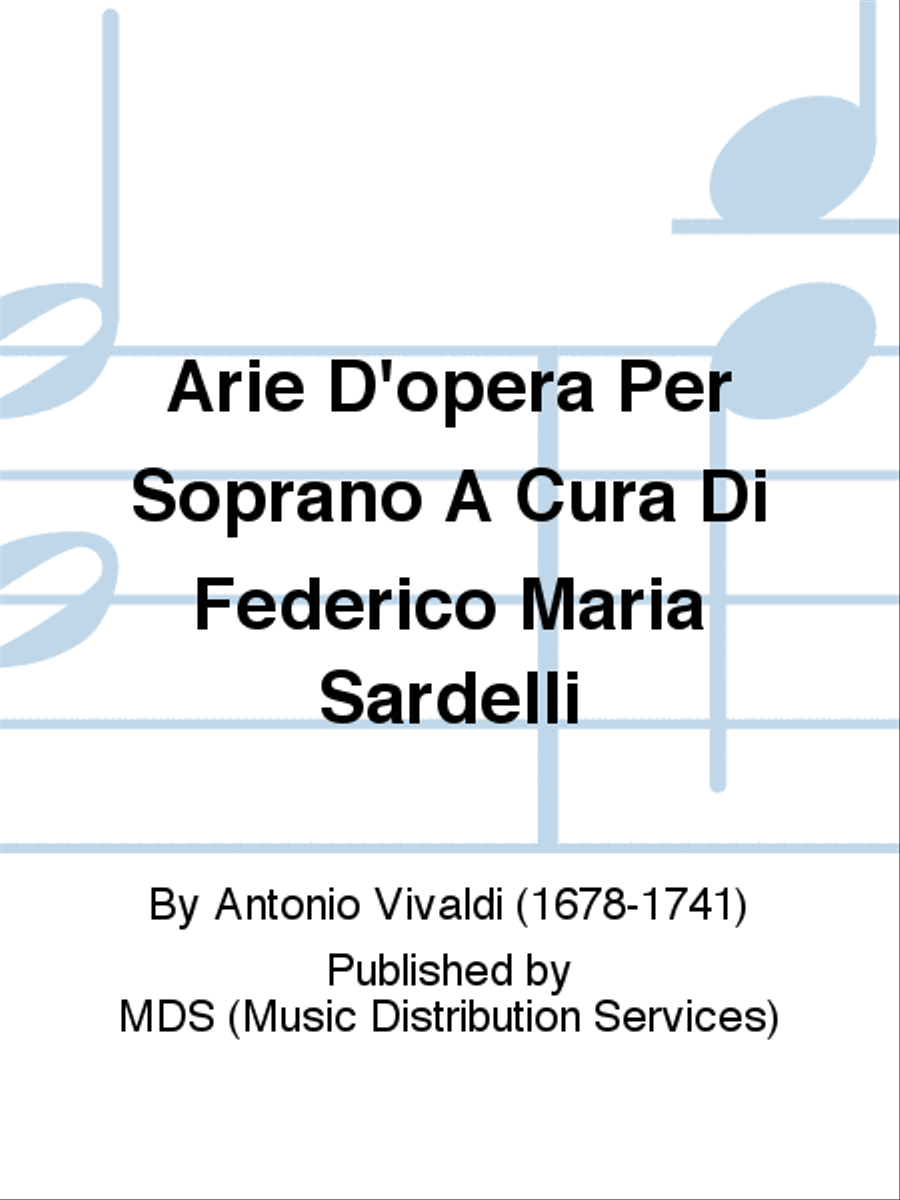 Arie D'Opera per Soprano a Cura di Federico Maria Sardelli scores gallery preview page 1