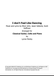 I Don't Feel Like Dancin'