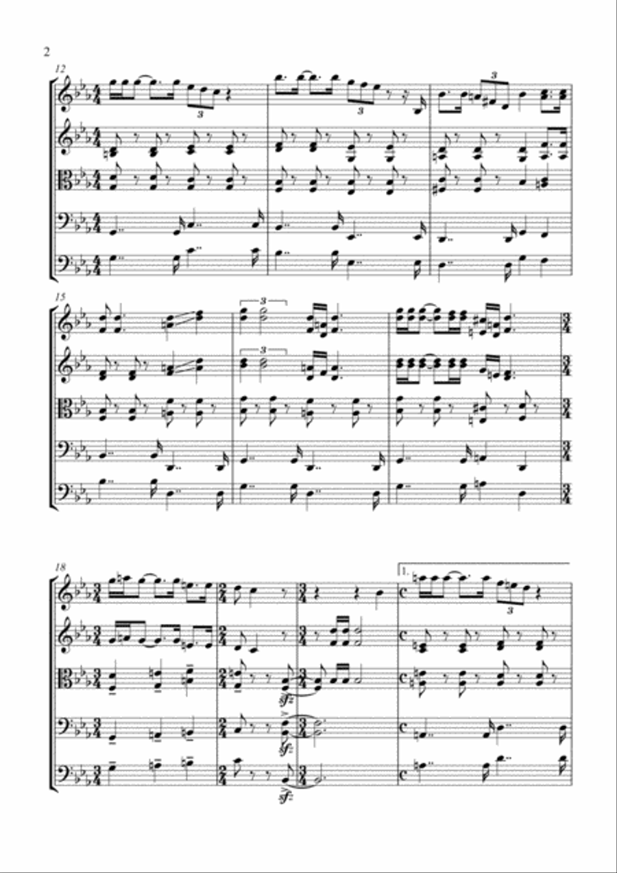 Killer Queen String Quartet scores gallery preview page 2