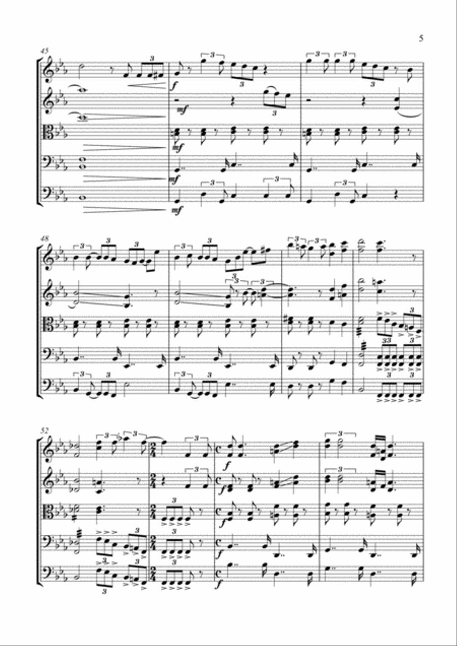 Killer Queen String Quartet scores gallery preview page 5