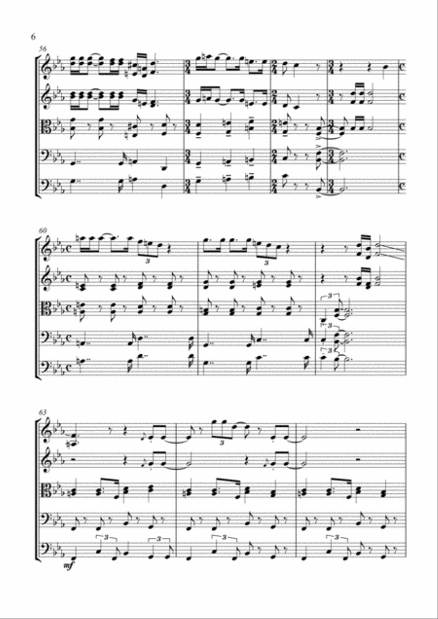 Killer Queen String Quartet scores gallery preview page 6
