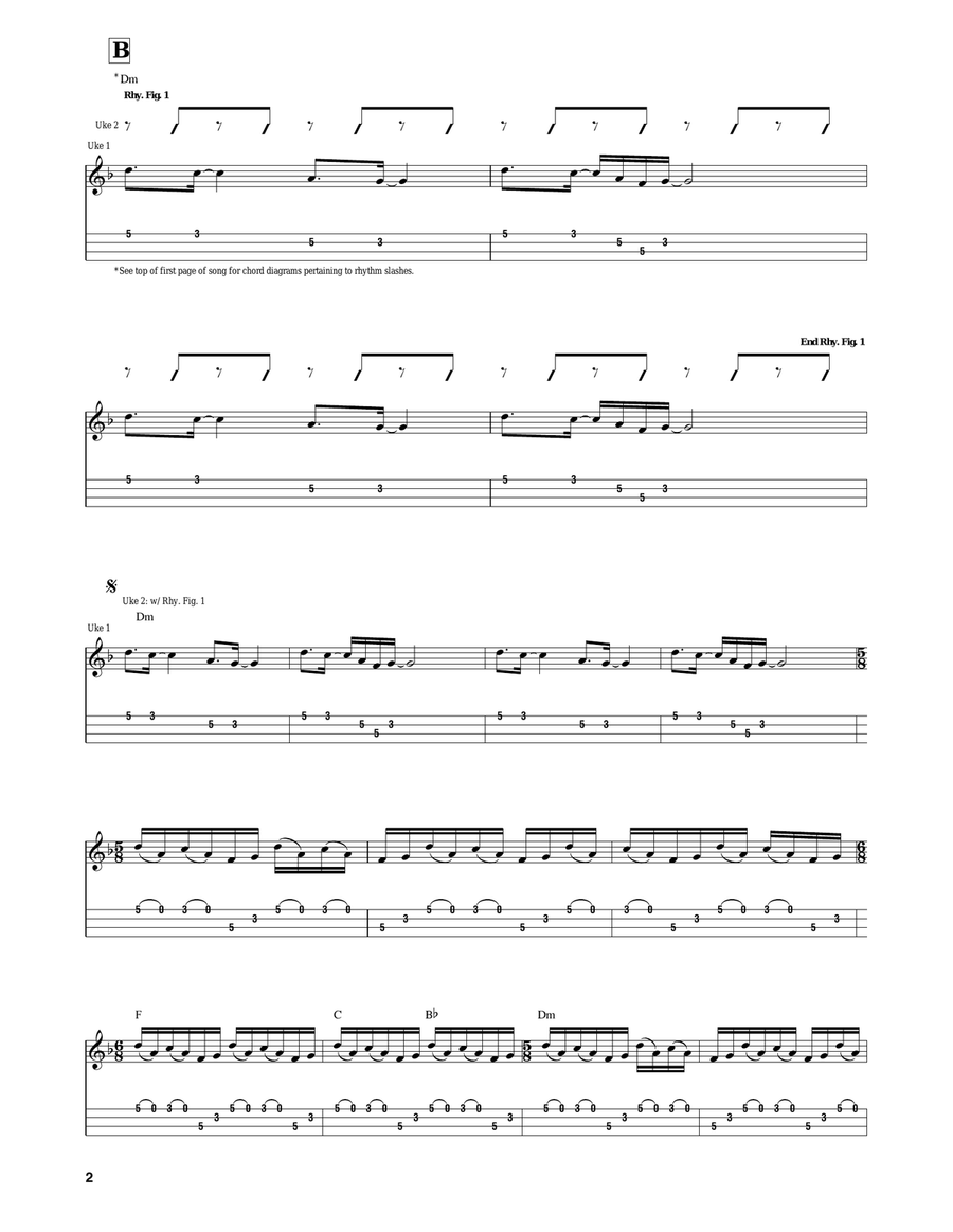 Pangram Ukulele scores gallery preview page 2