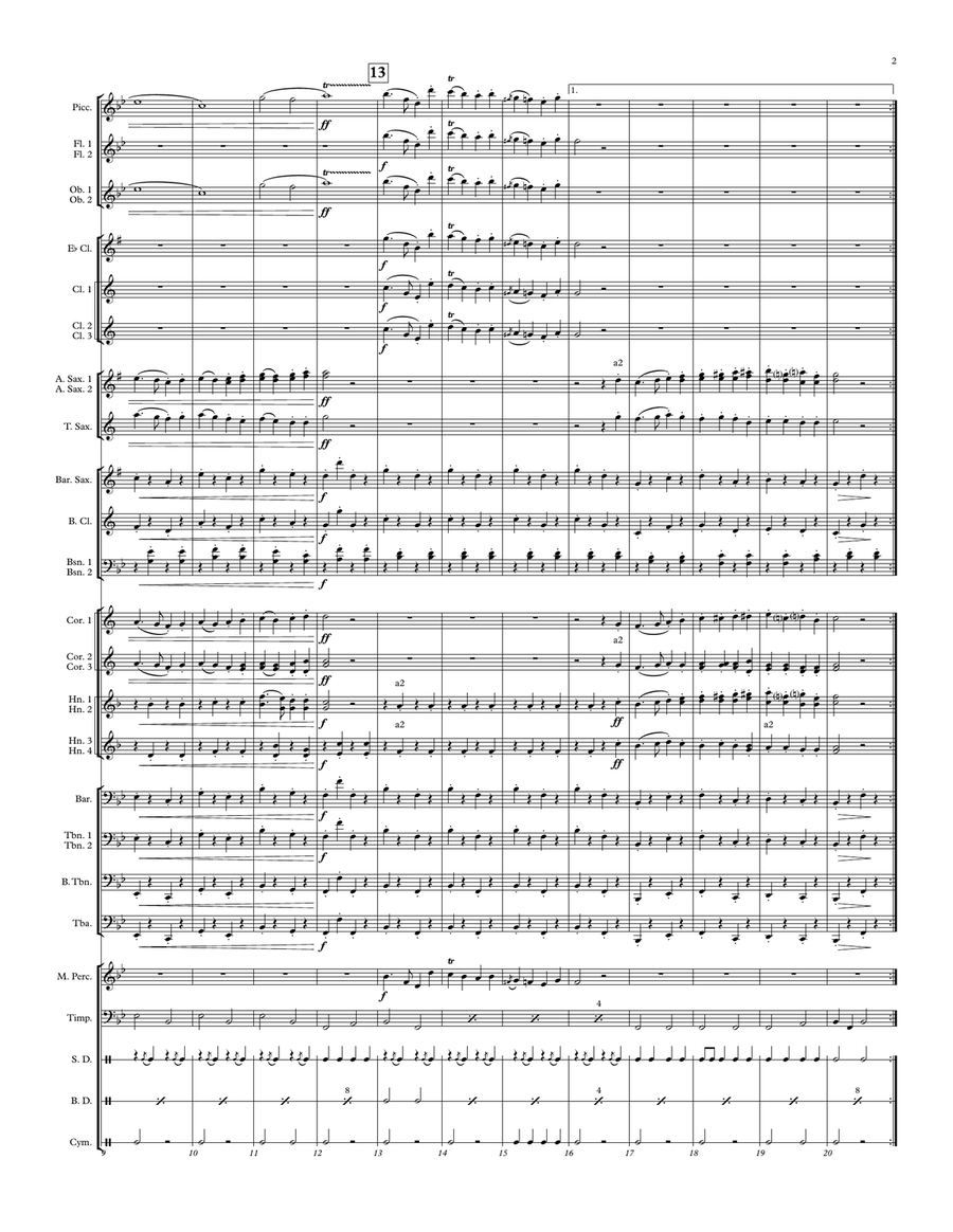 Anthem of the Butterflies (March) Concert Band scores gallery preview page 3