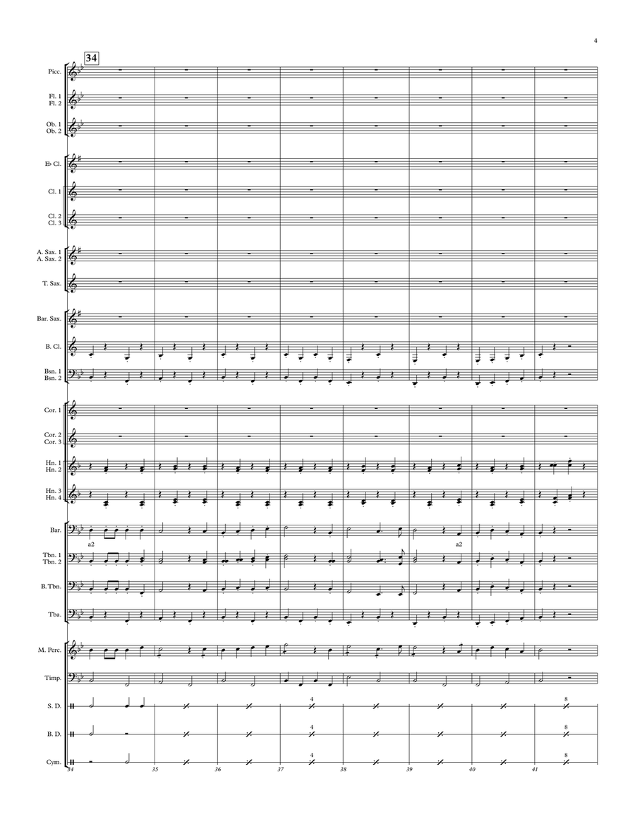 Anthem of the Butterflies (March) Concert Band scores gallery preview page 5