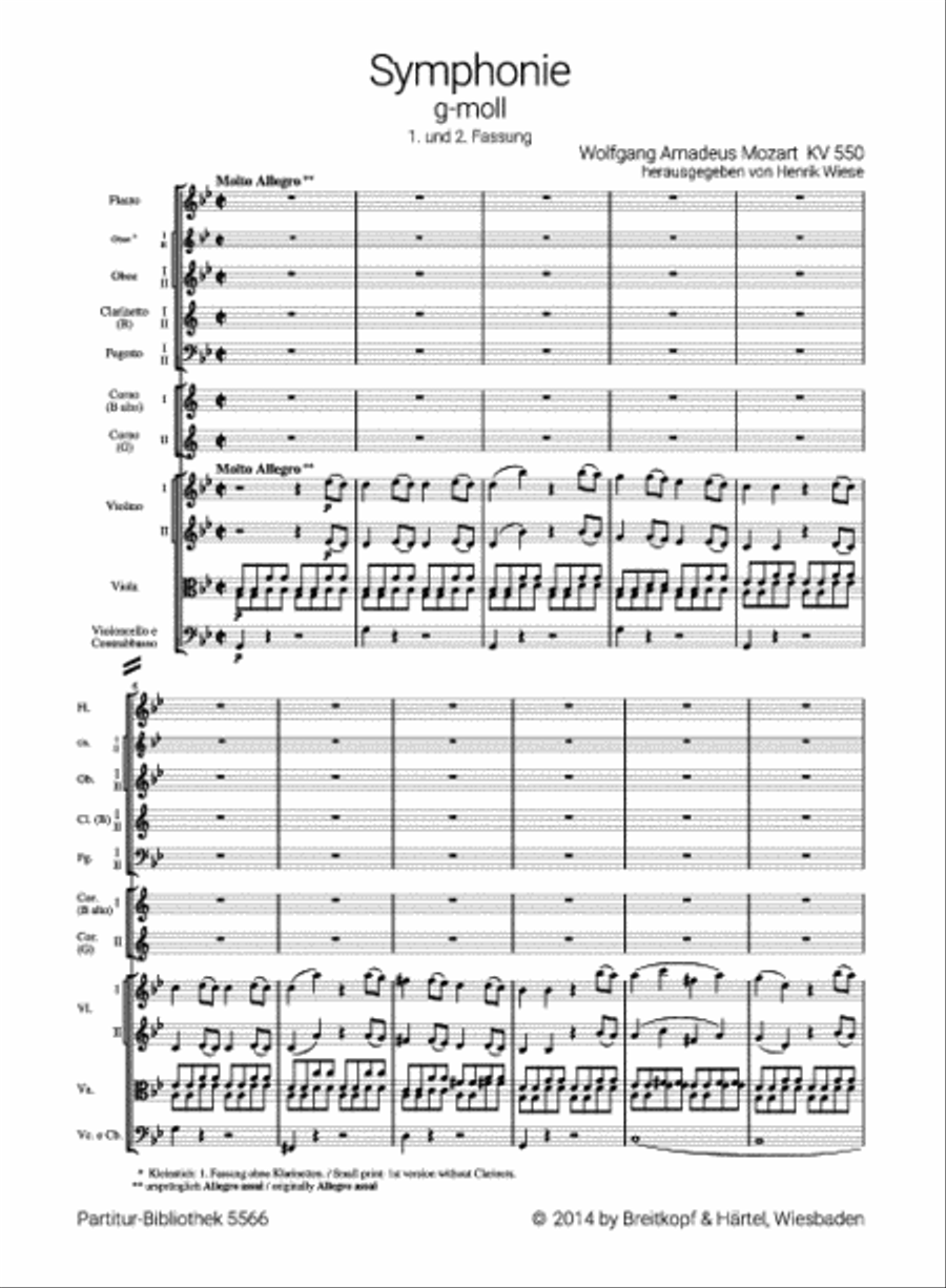 Symphony [No. 40] in G minor K. 550 Orchestra scores gallery preview page 2