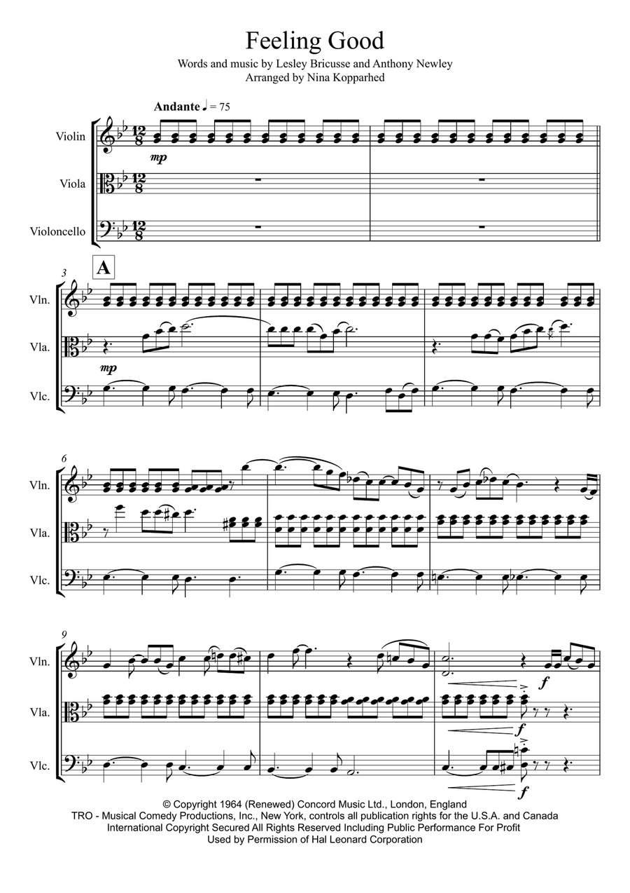Feeling Good String Trio scores gallery preview page 3