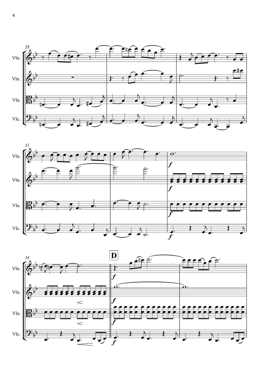 Feeling Good String Quartet scores gallery preview page 6