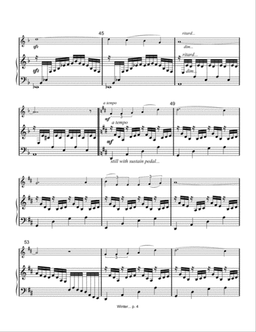 A Winter Tale Violin Solo scores gallery preview page 4