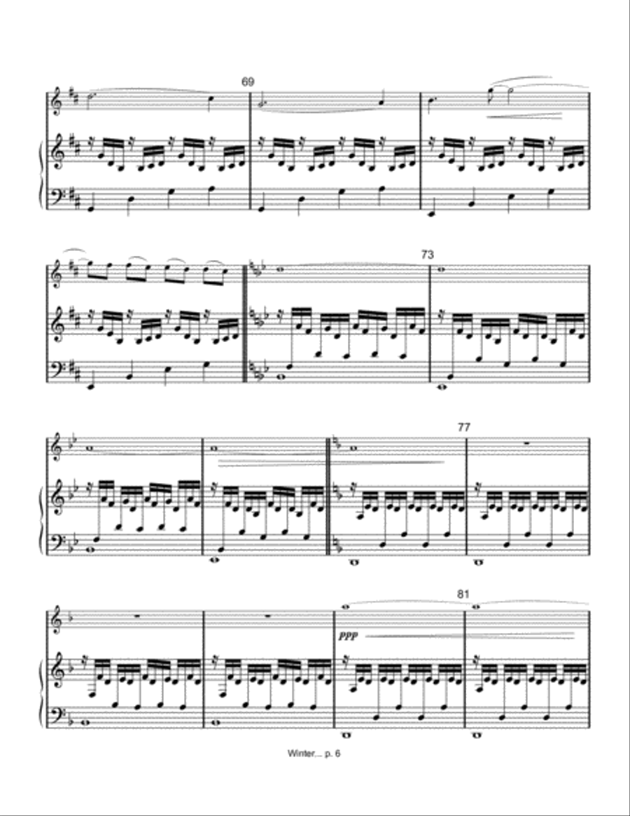 A Winter Tale Violin Solo scores gallery preview page 6