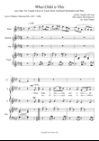 What Child is This, for SA, piano and flute, F minor