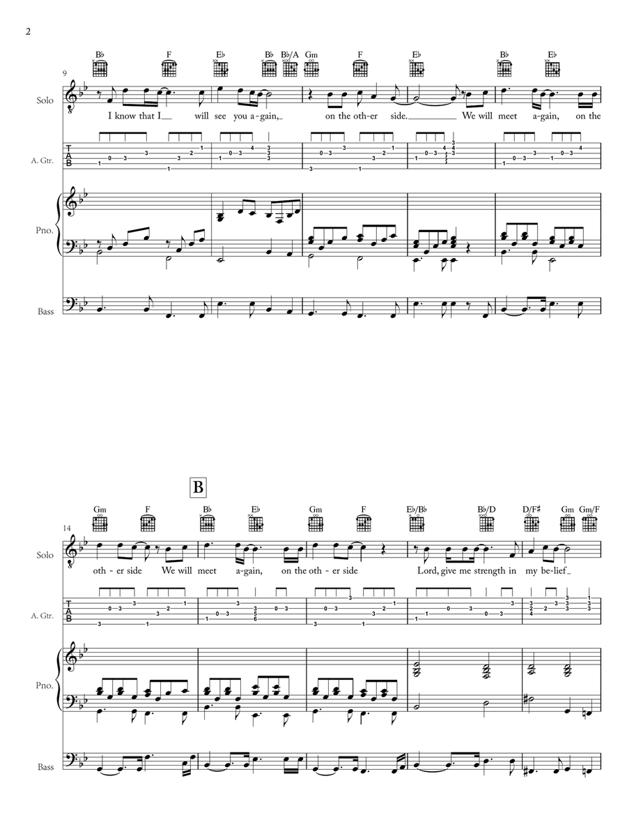 We Will Meet Again (Score and Parts) We Will Meet Again (Score and Parts) Piano, Vocal scores gallery preview page 2
