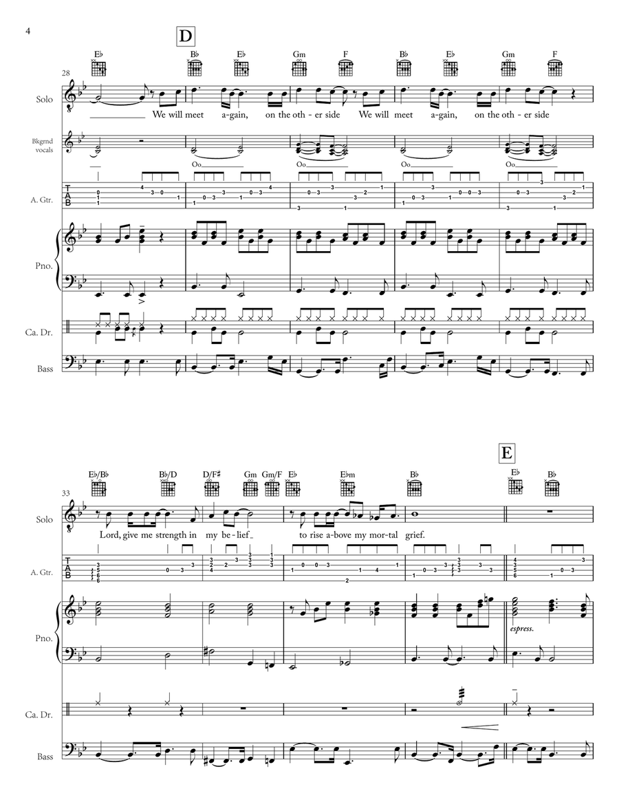 We Will Meet Again (Score and Parts) We Will Meet Again (Score and Parts) Piano, Vocal scores gallery preview page 4
