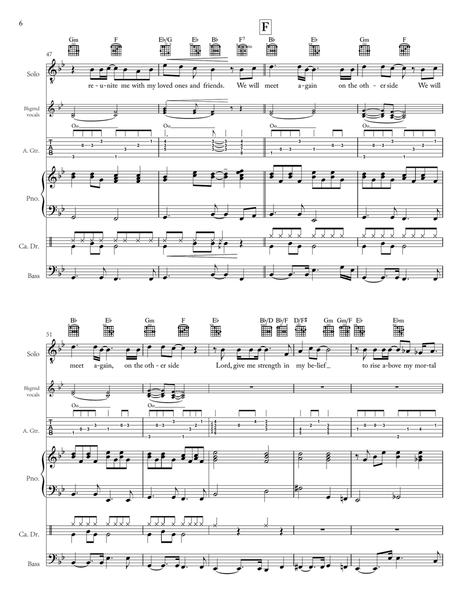 We Will Meet Again (Score and Parts) We Will Meet Again (Score and Parts) Piano, Vocal scores gallery preview page 6