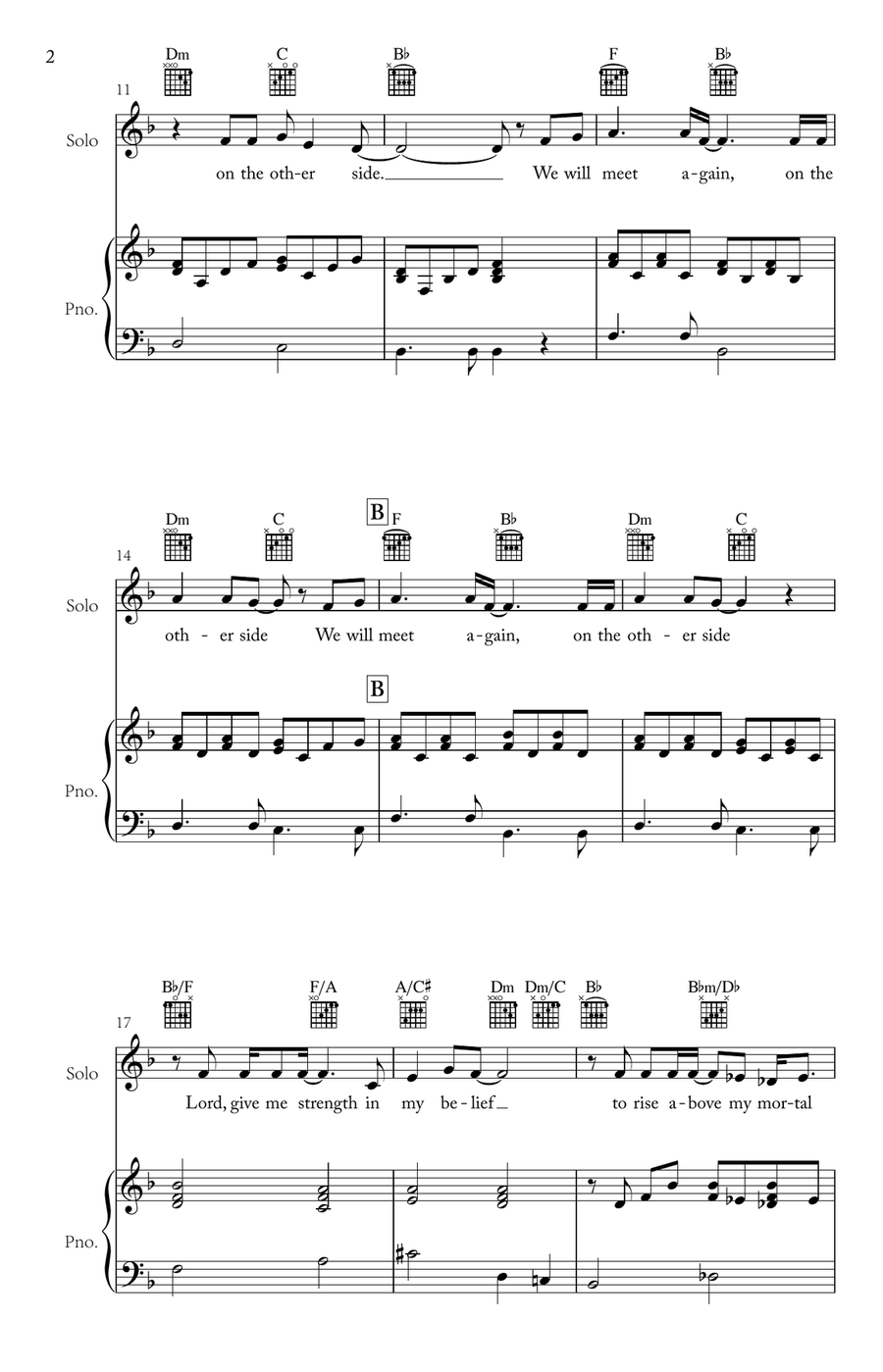 We Will Meet Again (Piano, Female Lead) We Will Meet Again (Piano, Female Lead) Piano, Vocal scores gallery preview page 2