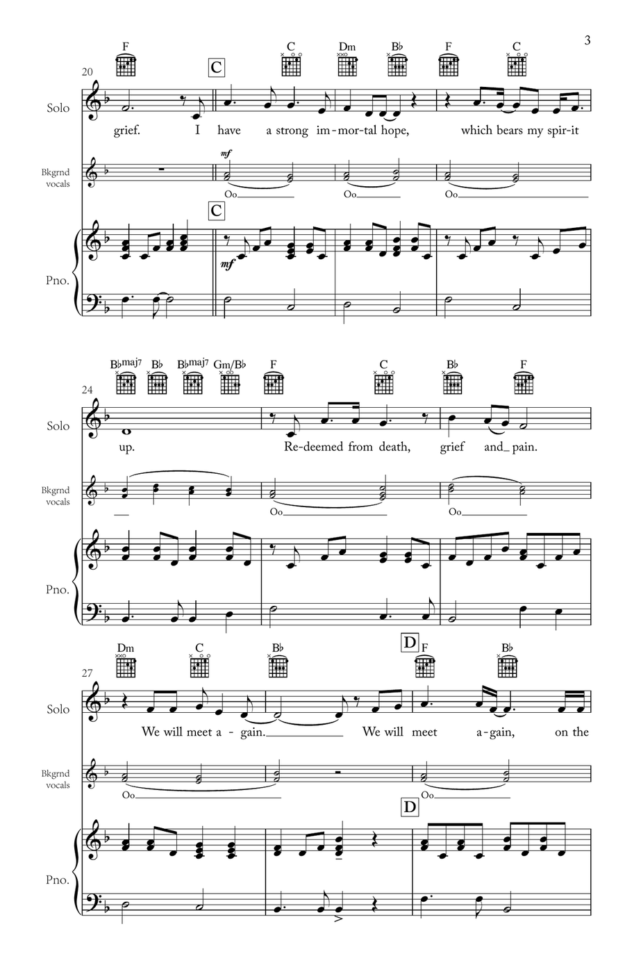 We Will Meet Again (Piano, Female Lead) We Will Meet Again (Piano, Female Lead) Piano, Vocal scores gallery preview page 3