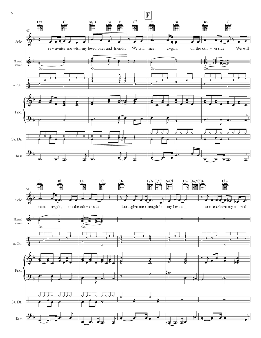 We Will Meet Again (Score and Parts, Female) We Will Meet Again (Score and Parts, Female) Piano, Vocal scores gallery preview page 6