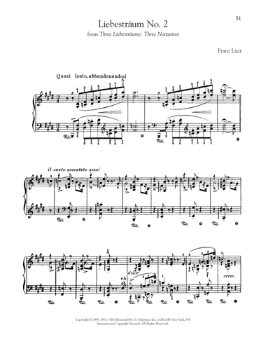 Liebestraum No. 2 In E-Flat Major