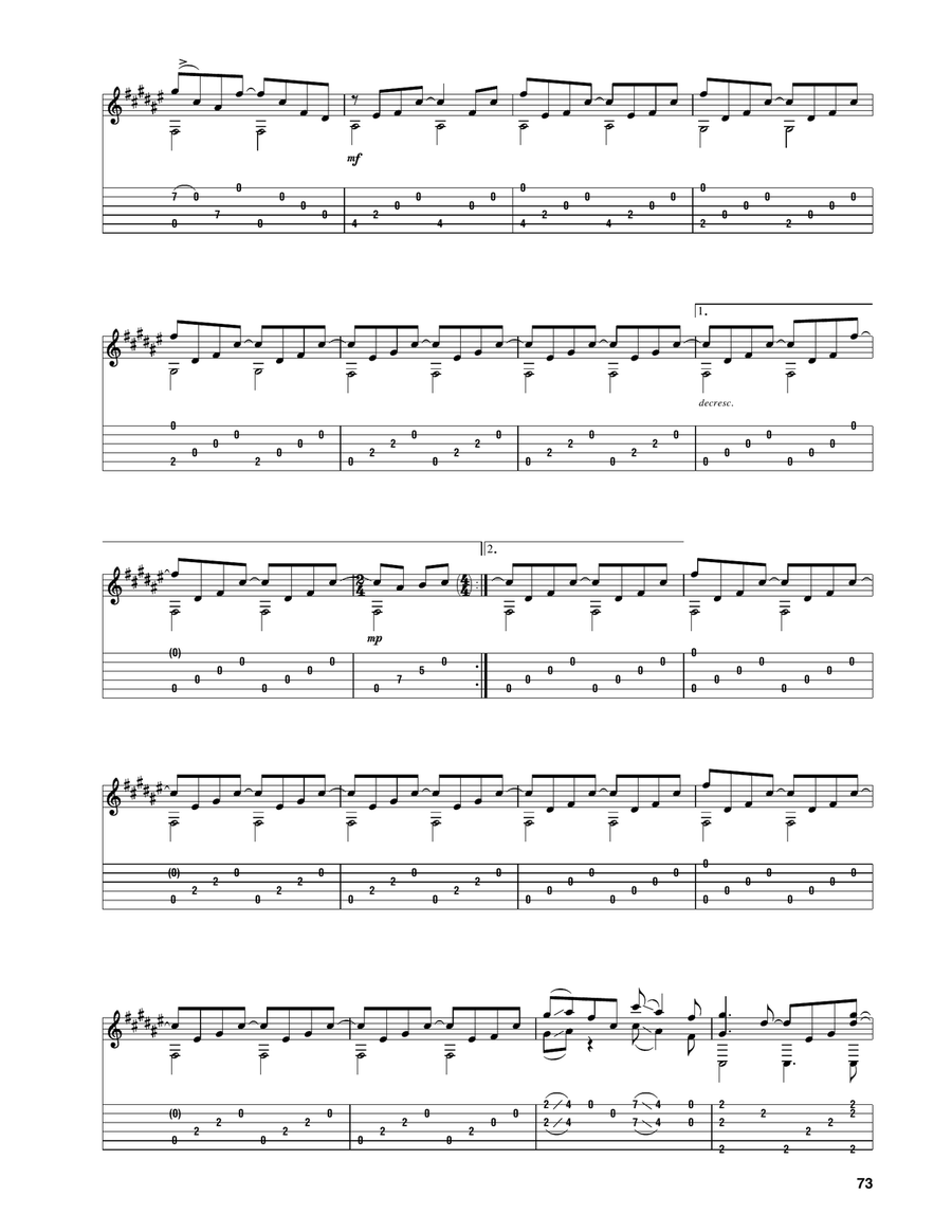 Visiting Visiting Acoustic Guitar scores gallery preview page 2