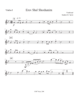 Erev Shel Shoshanim (string quartet + lead sheet)