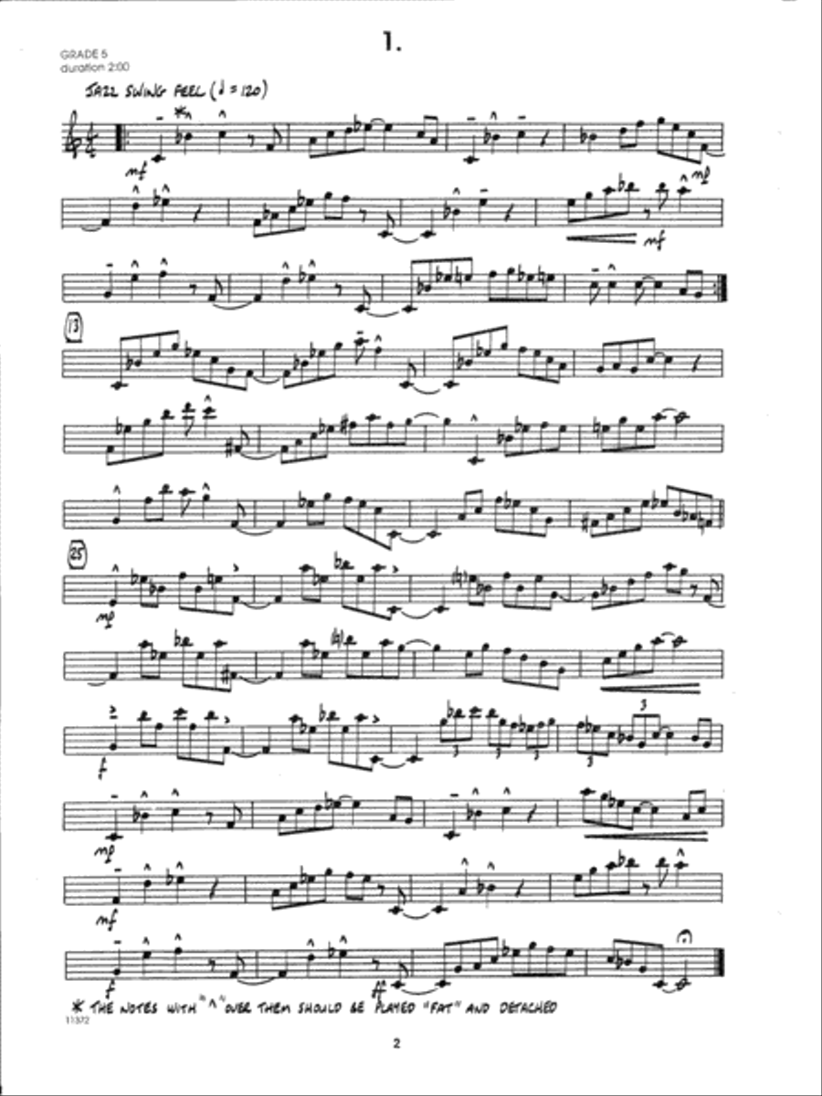 Jazz Solos For Alto Sax, Volume 1 Alto Saxophone scores gallery preview page 2