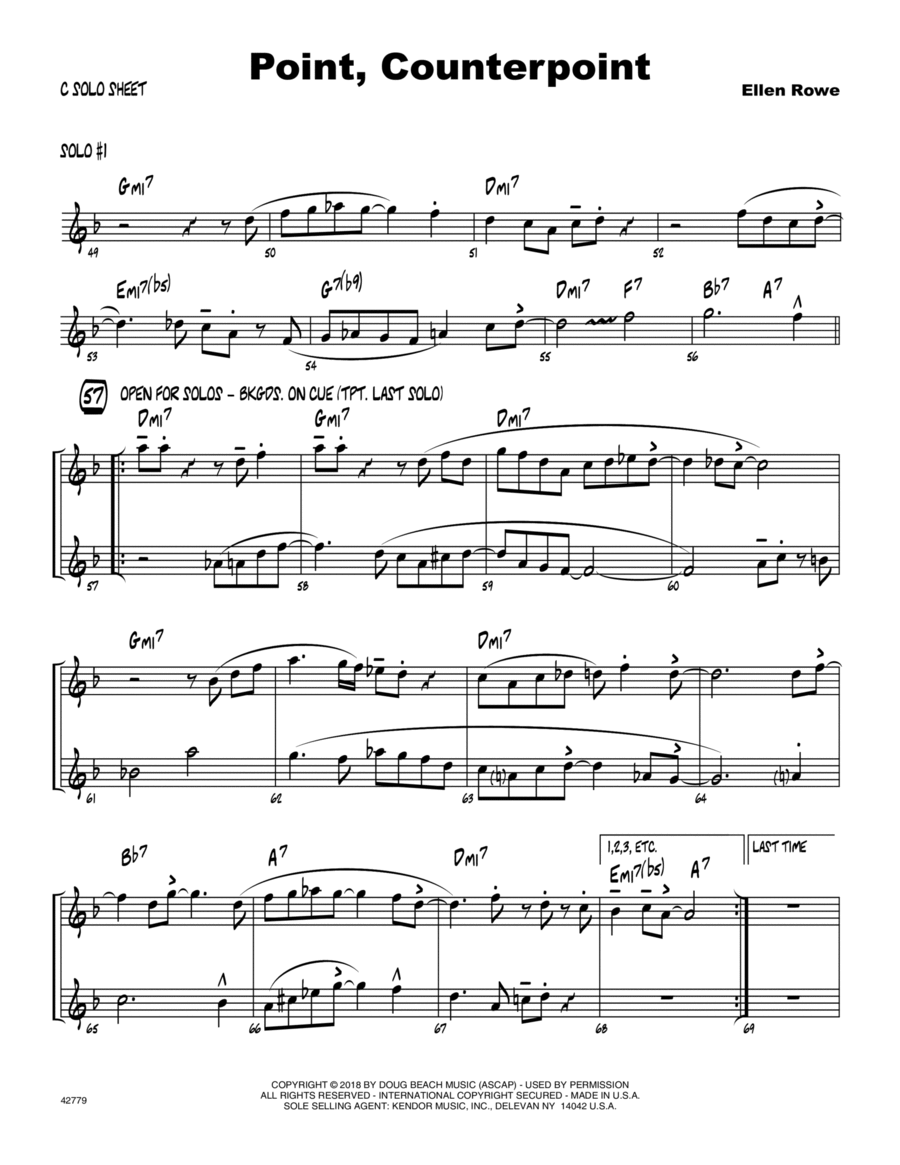 Point, Counterpoint - C Solo Sheet Part scores gallery preview page 1