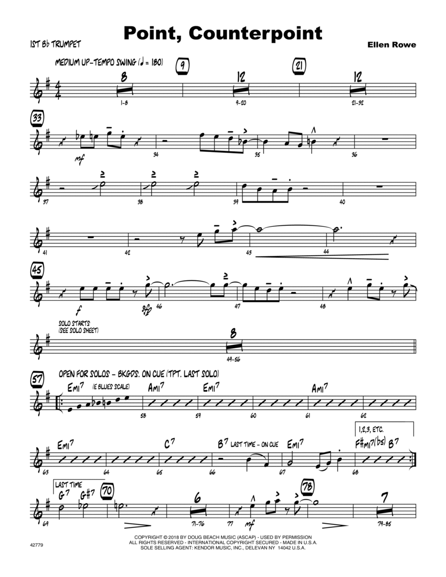 Point, Counterpoint - 1st Bb Trumpet B-Flat Trumpet scores gallery preview page 1