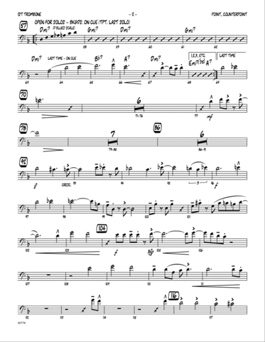 Point, Counterpoint - 1st Trombone Trombone scores gallery preview page 2