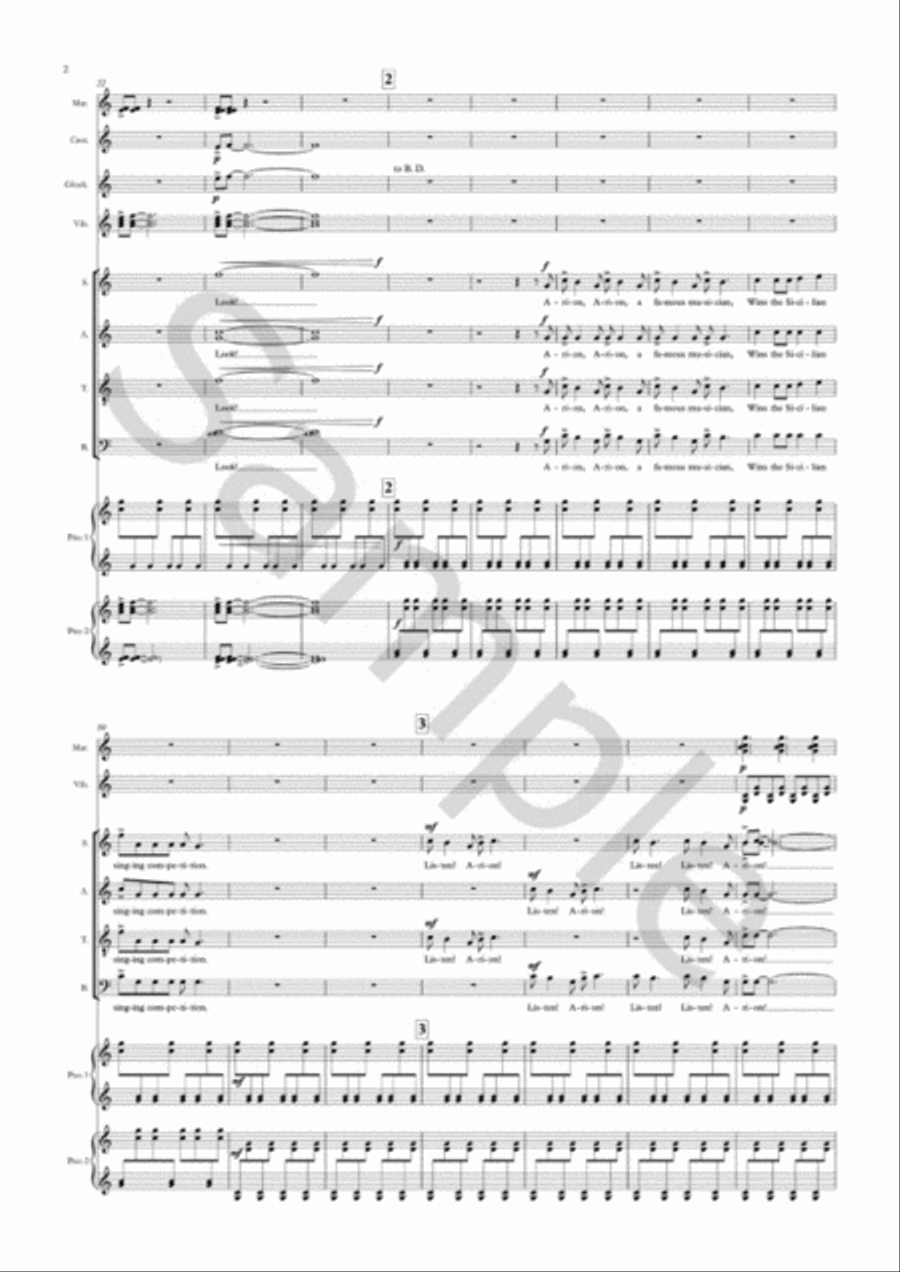 Arion and the Dolphin 4-Part scores gallery preview page 4