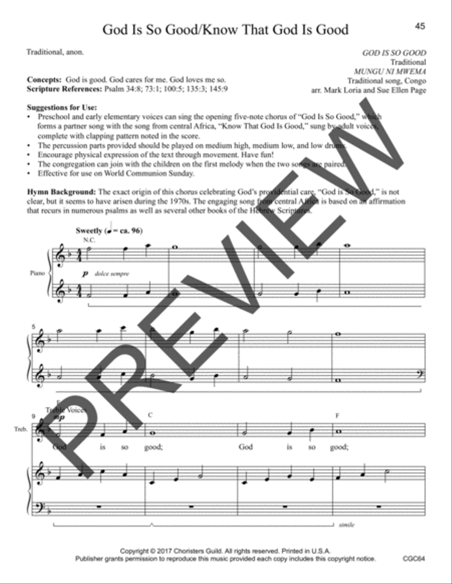 Glory to God: Hymn and Sacred Song Arrangements for Choirs of All Age 4-Part scores gallery preview page 7