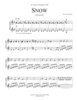Snow - Piano Solo