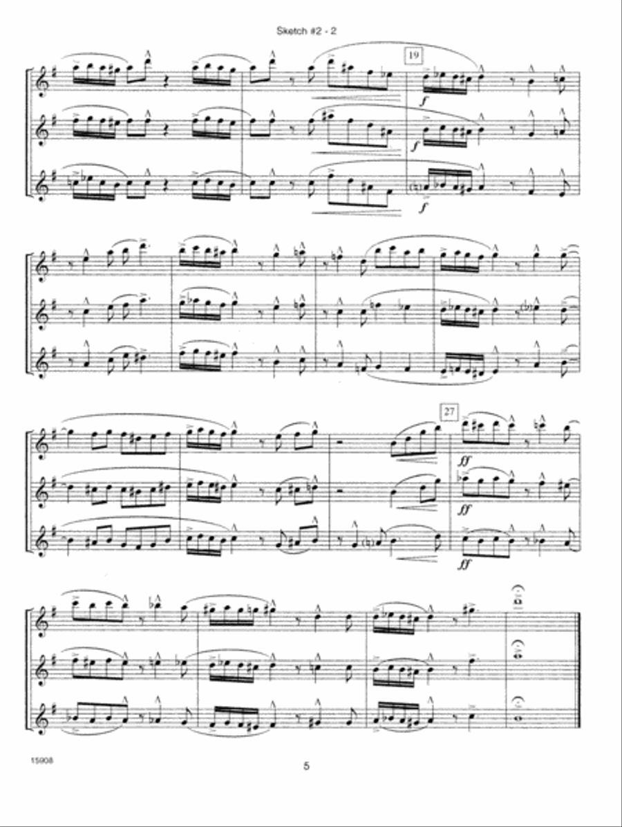 10 Jazz Sketches, Volume 3 (altos) Saxophone scores gallery preview page 5