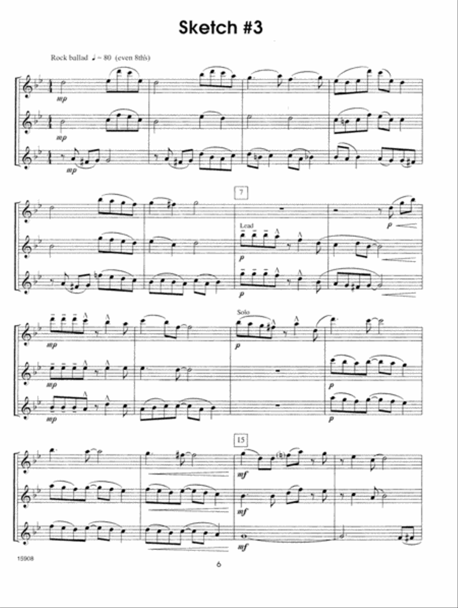 10 Jazz Sketches, Volume 3 (altos) Saxophone scores gallery preview page 6
