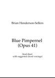 Blue Pimpernel lead sheet and suggested voicings