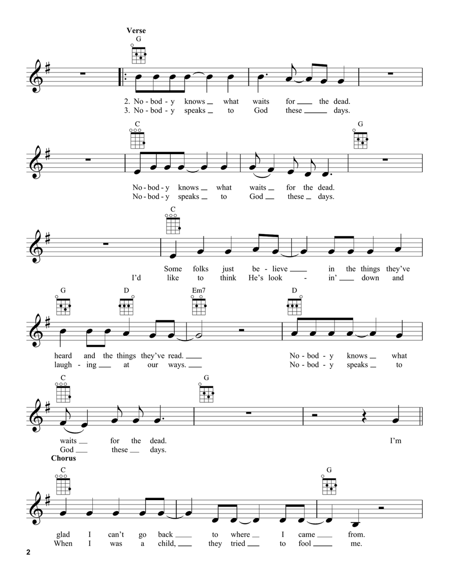 Maybe It's Time (from A Star Is Born) Ukulele scores gallery preview page 2