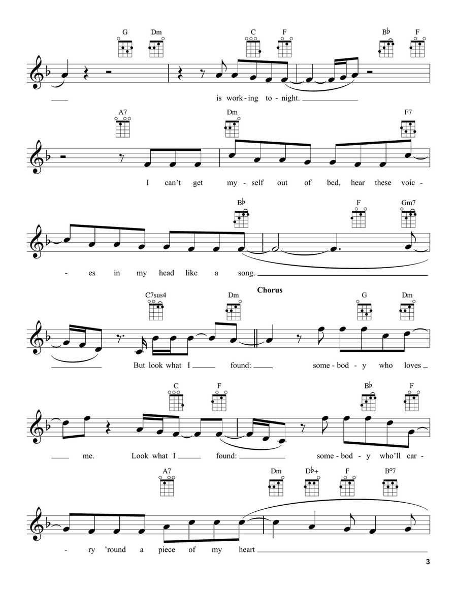 Look What I Found (from A Star Is Born) Ukulele scores gallery preview page 3