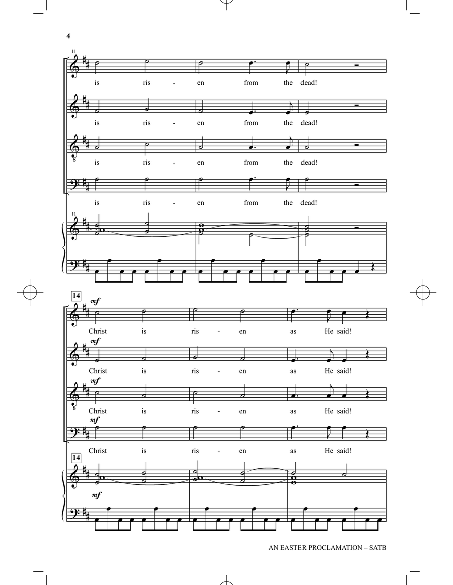 An Easter Proclamation An Easter Proclamation 4-Part scores gallery preview page 3