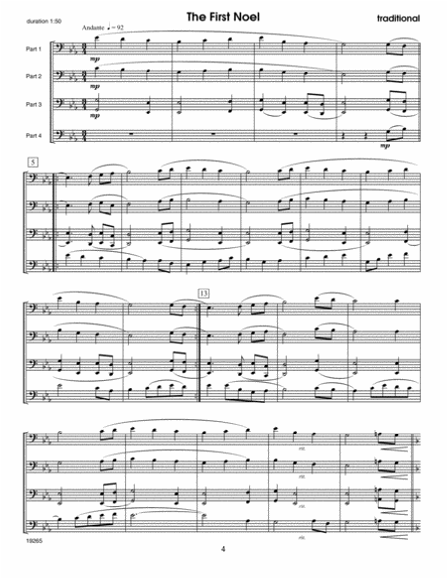 Christmas Collages - C Bass Clef Instruments Bass Clef Instrument scores gallery preview page 5
