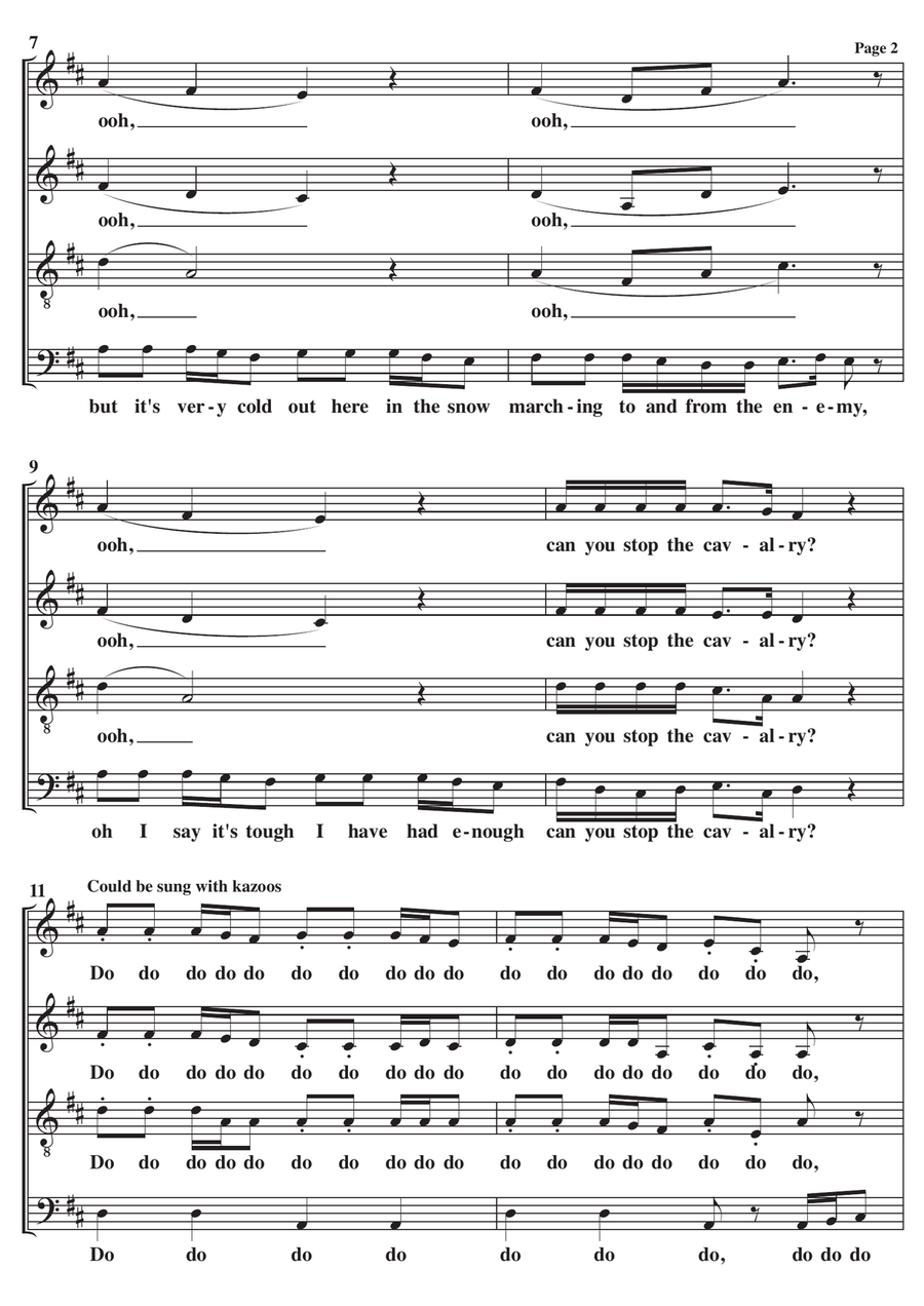 Stop The Cavalry Stop The Cavalry 4-Part scores gallery preview page 2