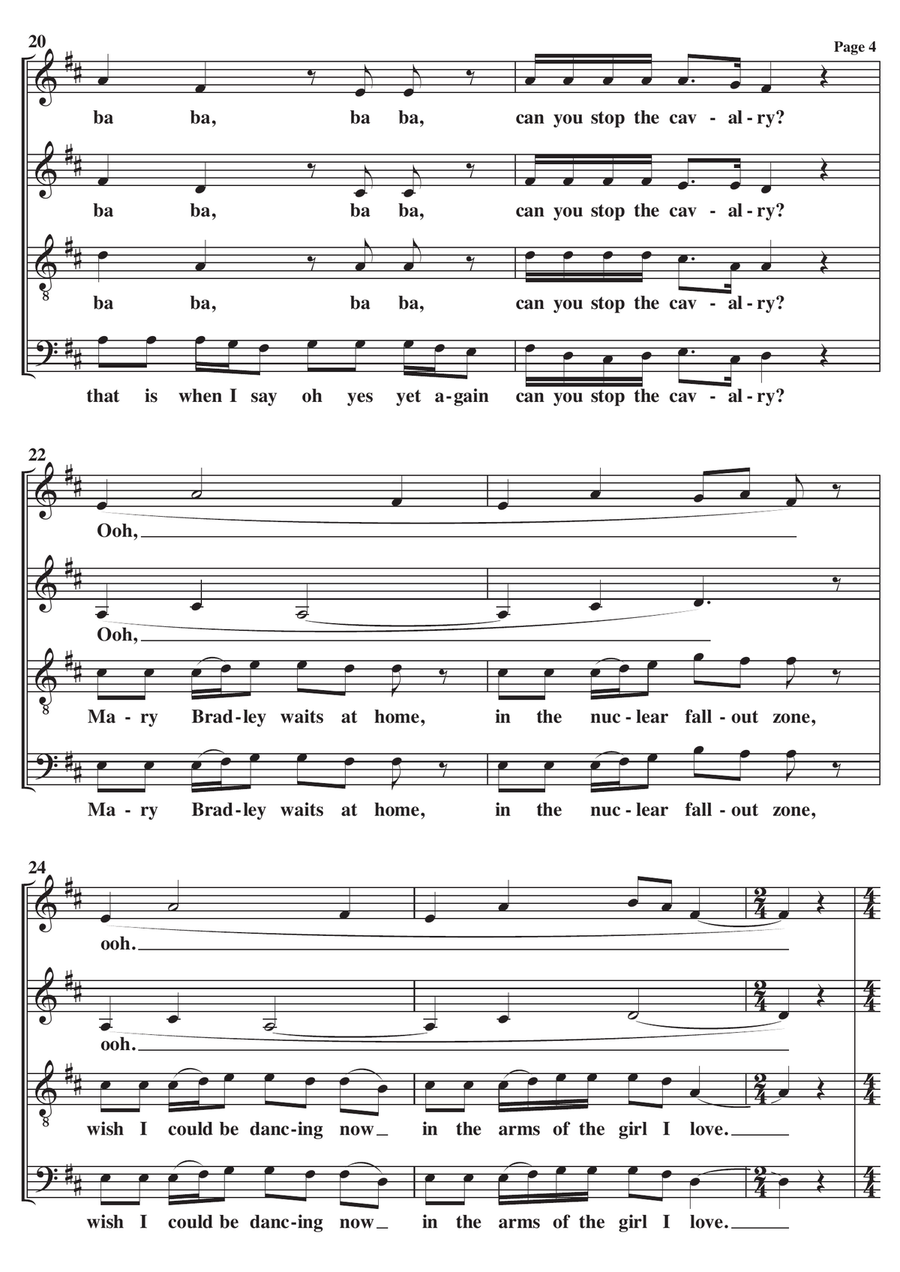 Stop The Cavalry Stop The Cavalry 4-Part scores gallery preview page 4