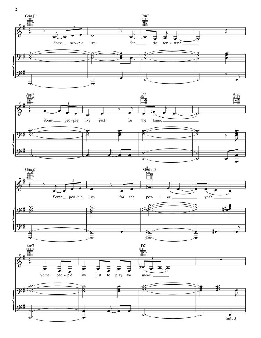 If I Ain't Got You Piano, Vocal scores gallery preview page 2