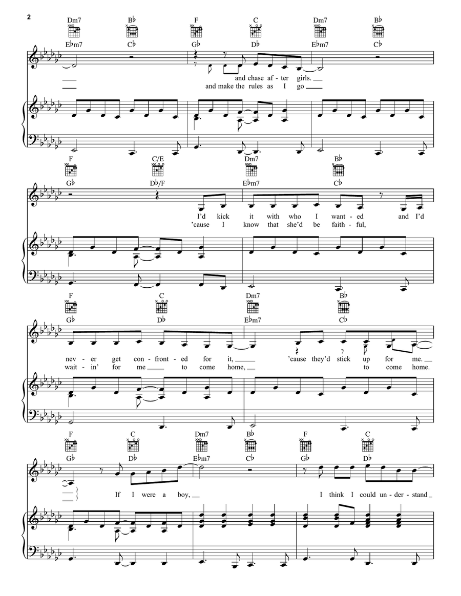 If I Were A Boy If I Were A Boy Piano, Vocal scores gallery preview page 2