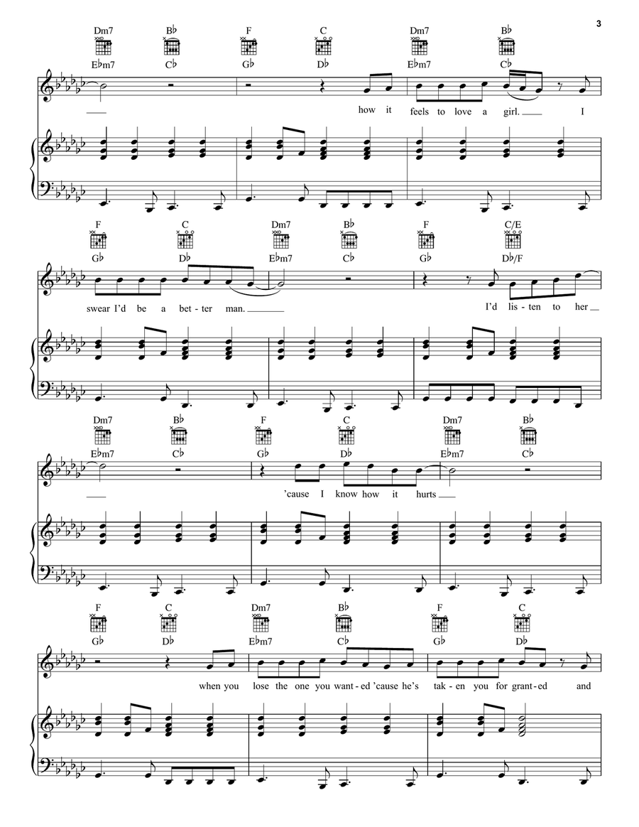 If I Were A Boy If I Were A Boy Piano, Vocal scores gallery preview page 3