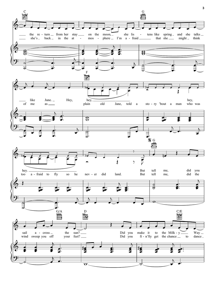Drops Of Jupiter (Tell Me) Piano, Vocal scores gallery preview page 3